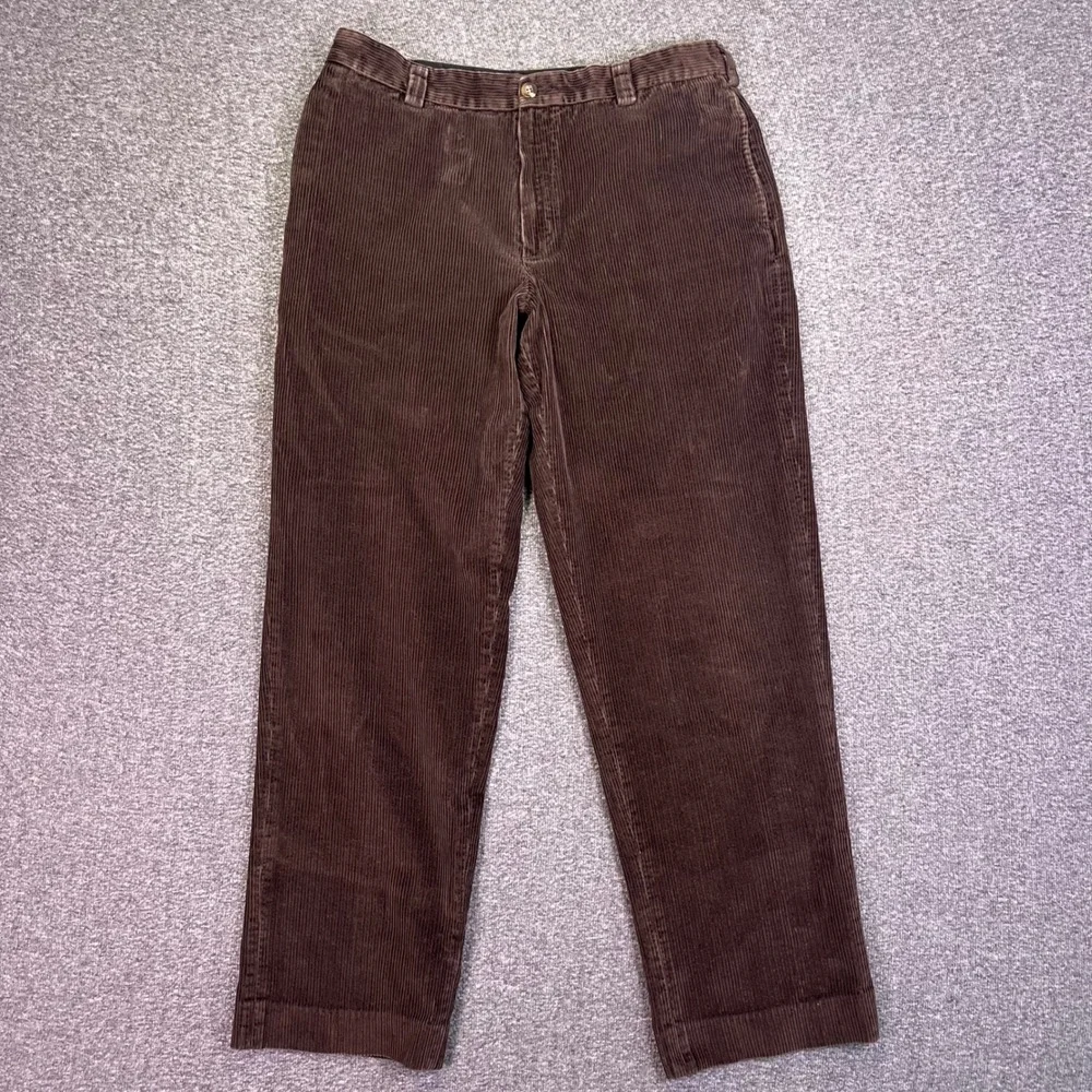 LL Bean Corduroy Pants Mens 35x31 Brown Classic Fit Casual Heritage Outdoors